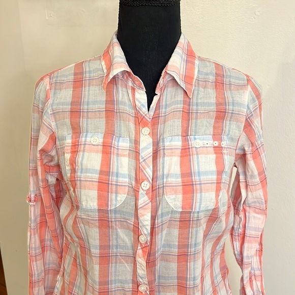 Columbia PFG Women's Plaid Long Sleeve 100% Cotton Button Down Shirt, Sz. S. - Picture 2 of 15
